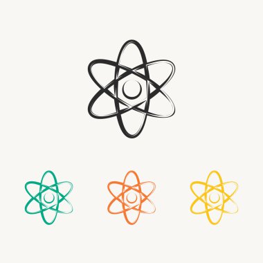 Fizik bilim modeli Icons set