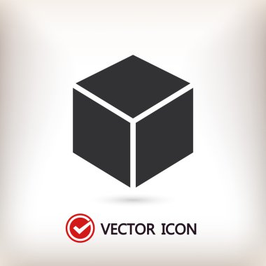 3D küp logo tasarım simgesi