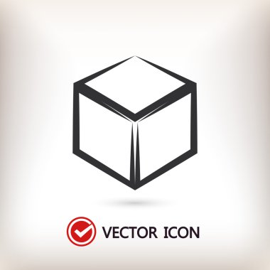 3D küp logo tasarım simgesi