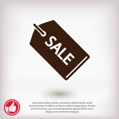 Satılık etiketi simgesi