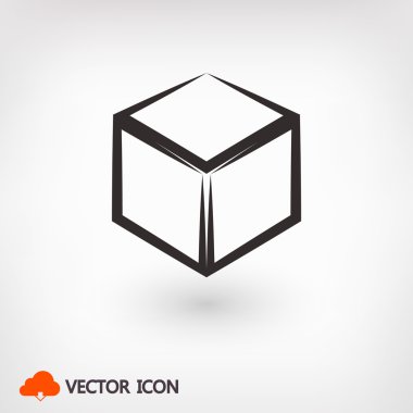 3D küp logo tasarım simgesi