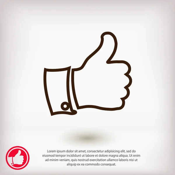 LIKE gesture icon — Stock Vector