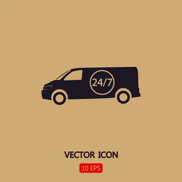 Pictogram van de 24 uur van de auto — Stockvector