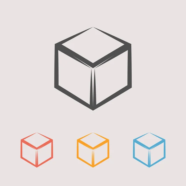 Ensemble d'icônes 3d Cube — Image vectorielle