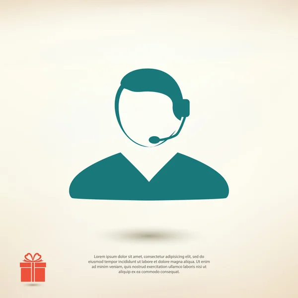 Callcenter Pictogram — Stockvector