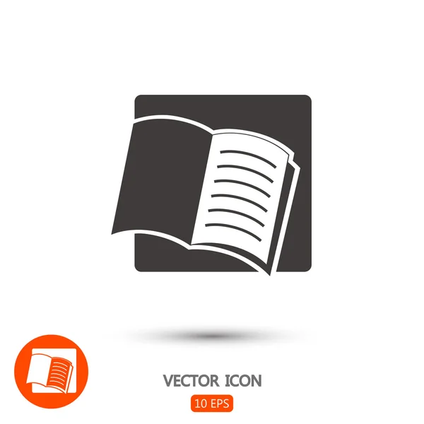 Libro abierto icono — Vector de stock