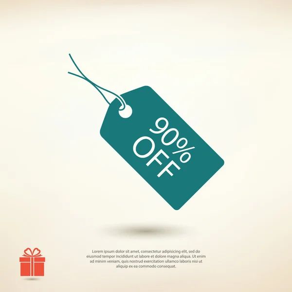 90 % OFF icône tag — Image vectorielle