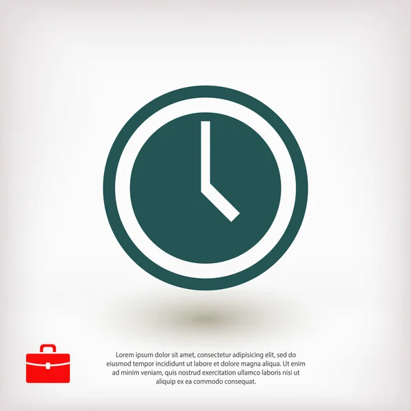 Reloj Icono Ilustración — Vector de stock