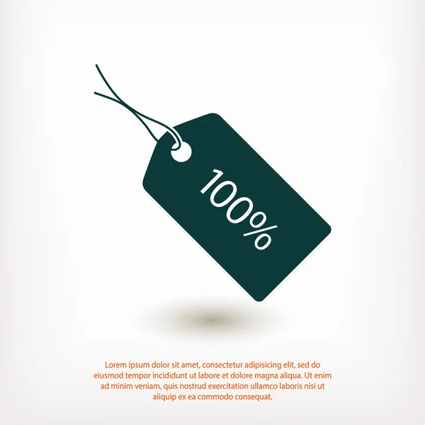 100% labelpictogram — Stockvector