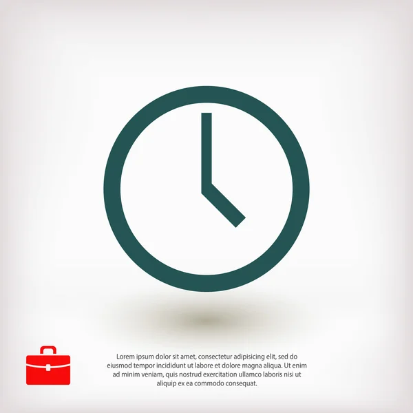 Reloj Icono Ilustración — Vector de stock