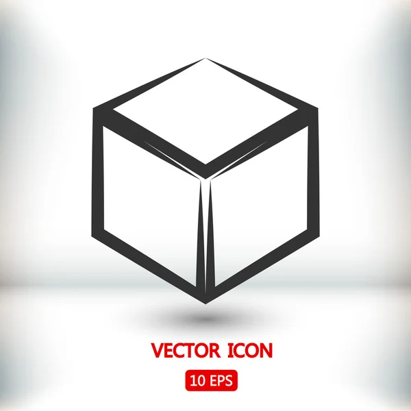 3D kuben logo design ikon — Stock vektor