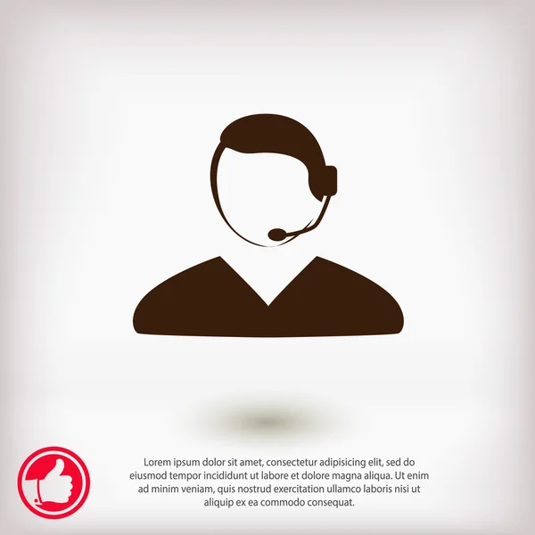 Callcenter Pictogram — Stockvector