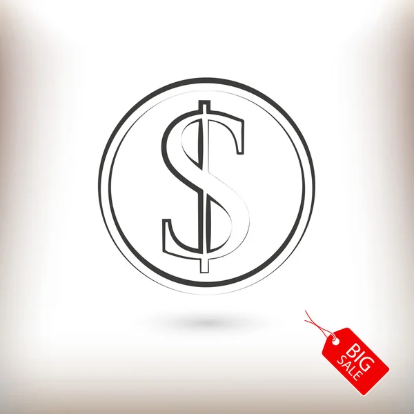 Pengar tecken ikonen — Stock vektor