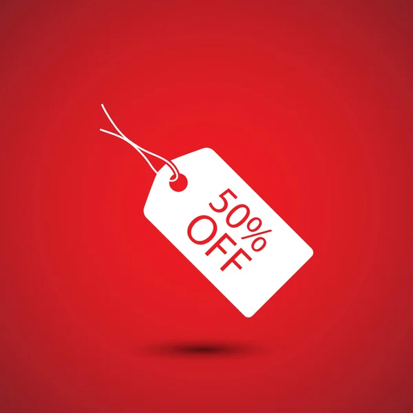 50 % OFF icône tag — Image vectorielle