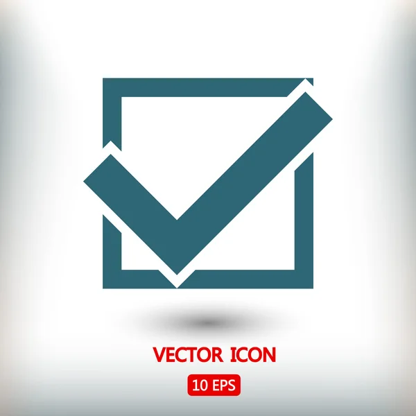 Confirmar sinal de ícone — Vetor de Stock