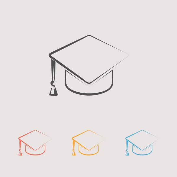 Graduation cap icons — Stock Vector