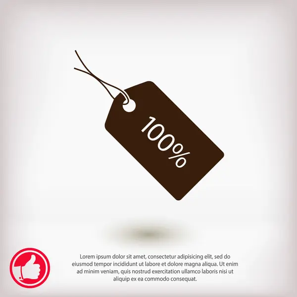 100% labelpictogram — Stockvector