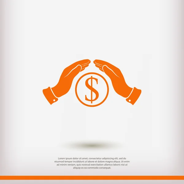 Geld pictogram opslaan — Stockvector