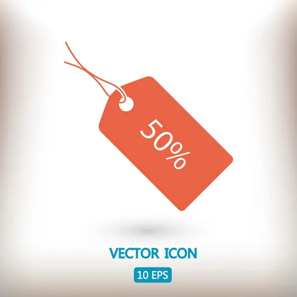 50 %-os címke ikonját — Stock Vector