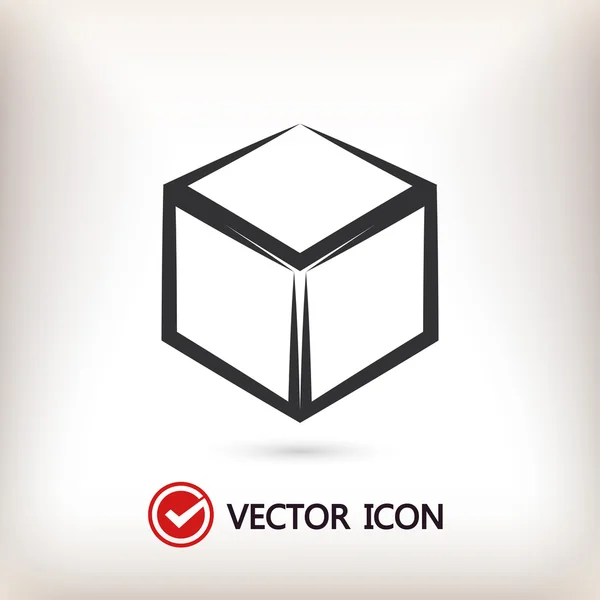 Значок дизайн логотип 3D куб — стоковый вектор