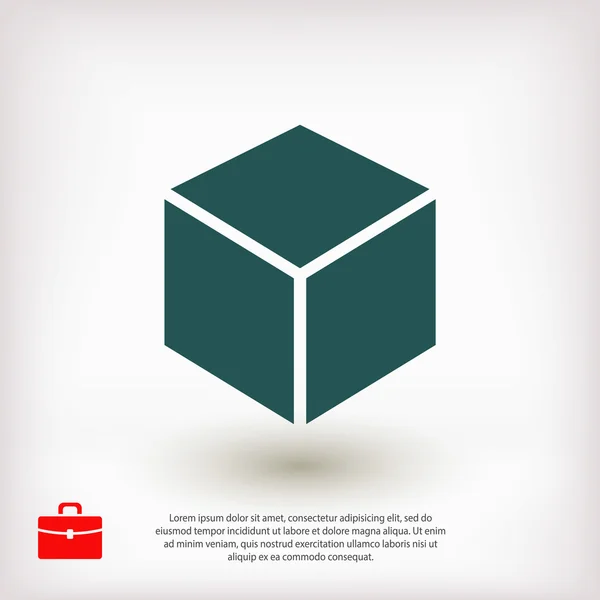 Icono de diseño del logotipo del cubo 3d — Vector de stock