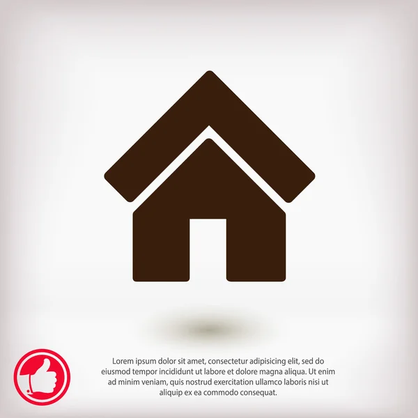 Huis pictogram illustratie — Stockvector