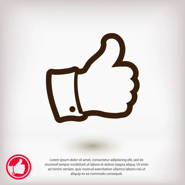 LIKE gesture icon — Stock Vector