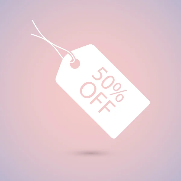 50% OFF tag icon — Stock Vector