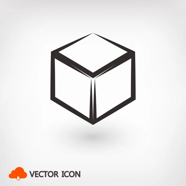 3d cube logo design icon — Stock Vector