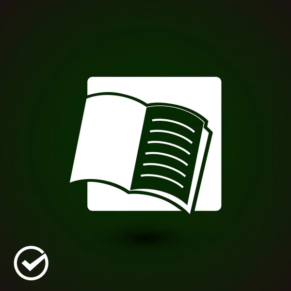 Libro abierto icono — Vector de stock