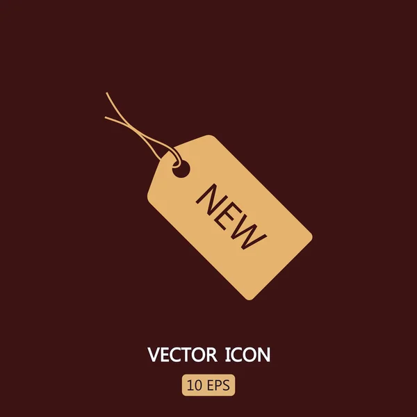 Nuevo icono de etiqueta — Vector de stock