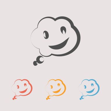 Kabarcık Icons set söz gülümseme