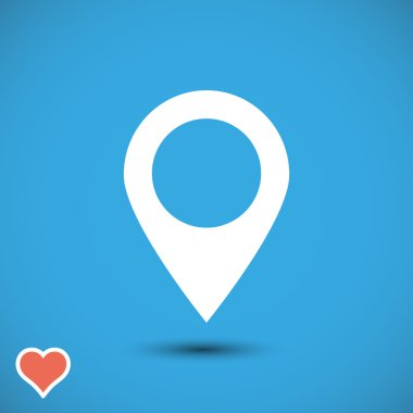 harita işaretçisi düz simgesi