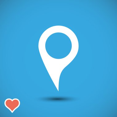 harita işaretçisi düz simgesi