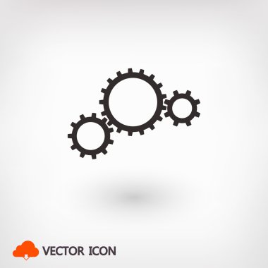 Gears'ı simge tasarlamak. Düz tasarım stili