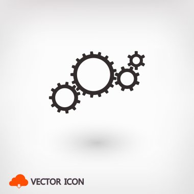 Gears'ı simge tasarlamak. Düz tasarım stili