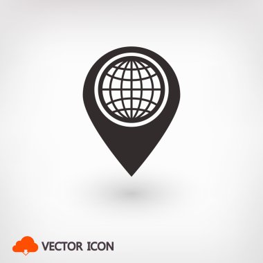 harita işaretçisi düz simgesi