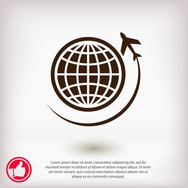 uçak simgesi olan Küre