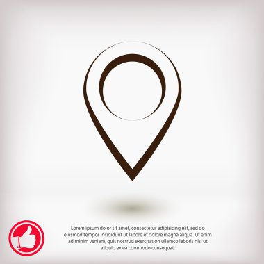 harita işaretçisi düz simgesi