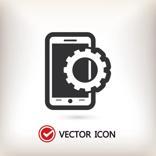 Smartphone ustawienie parametrów ikona — Wektor stockowy