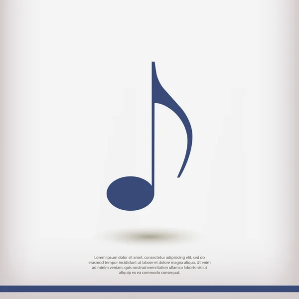 Muzyka ikona ilustracja — Wektor stockowy