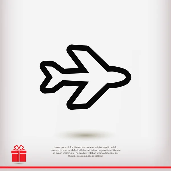 Airplane icon illustration — Stock Vector