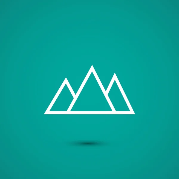 Иконка горы — стоковый вектор