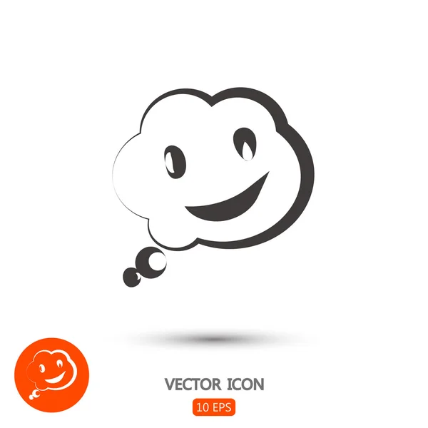 Sonrisa hablando icono de la burbuja — Vector de stock