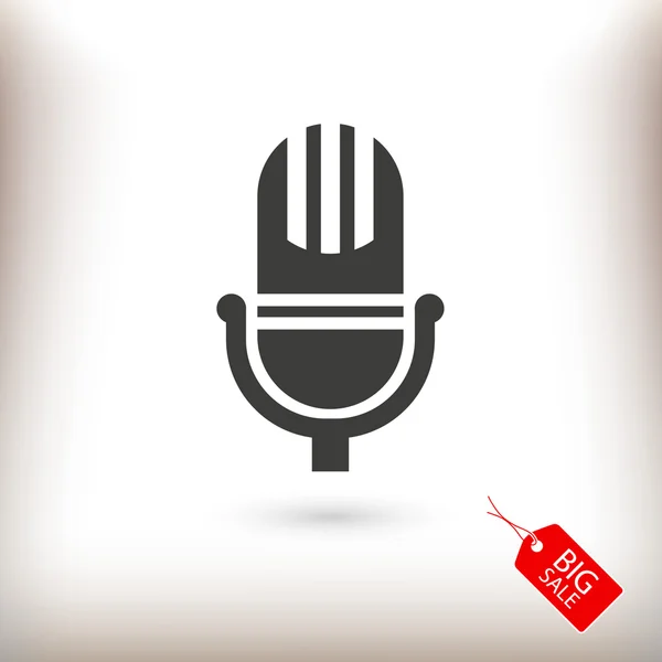 Obrázek ikony mikrofon — Stockový vektor