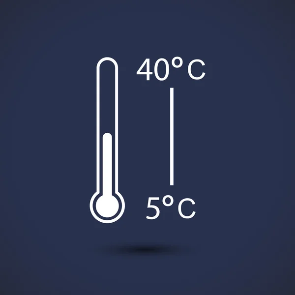Termometern ikonen tecken — Stock vektor