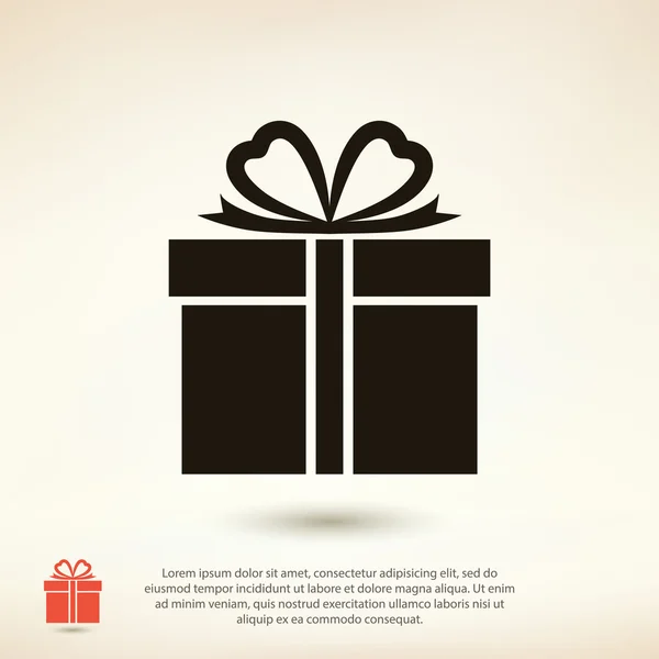 Geschenk pictogram illustratie — Stockvector