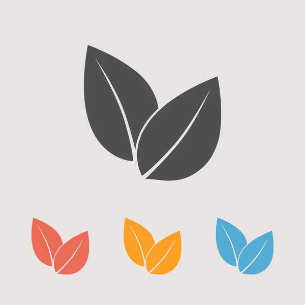 Leaves icons illustration — Stock Vector
