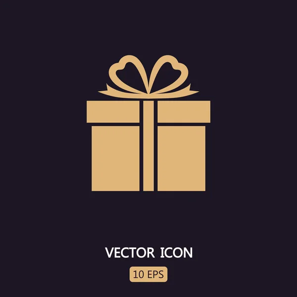 Geschenk pictogram illustratie — Stockvector