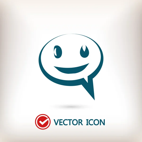 Smile talking bubble icon — Stock Vector